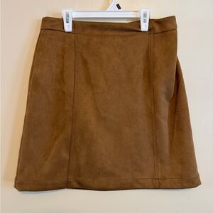 Ann Taylor Factory Brown Suede Skirt